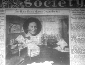 Newspaper article featuring the home of exhibition organizer and lender, Mrs. Sumner T. McKnight.
