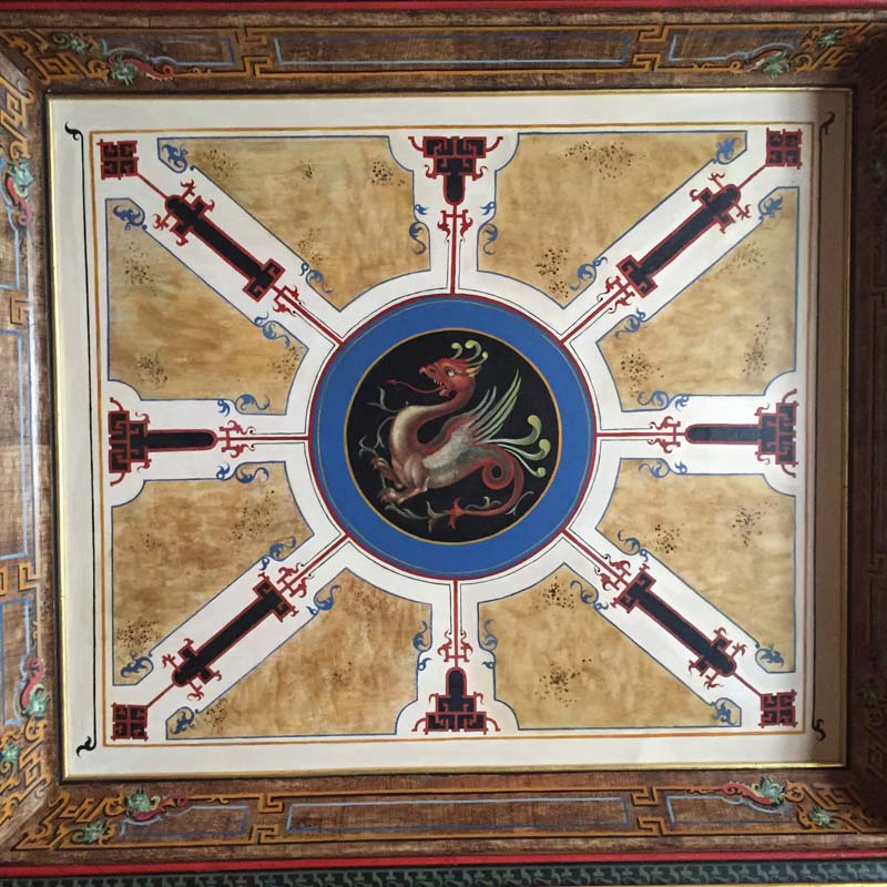 Ceiling of the Chinese Rooms, Wilanow Palace.