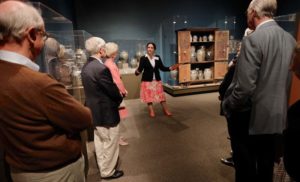 Symposium speaker and practicing ceramicist Brenda Hornsby Heindl conducts a full-access tour of MESDA’s William C. and Susan S. Mariner Southern Ceramics Gallery.