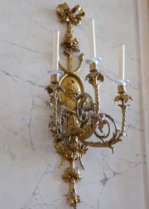 Wall sconce at Łazienki Palace, Warsaw.