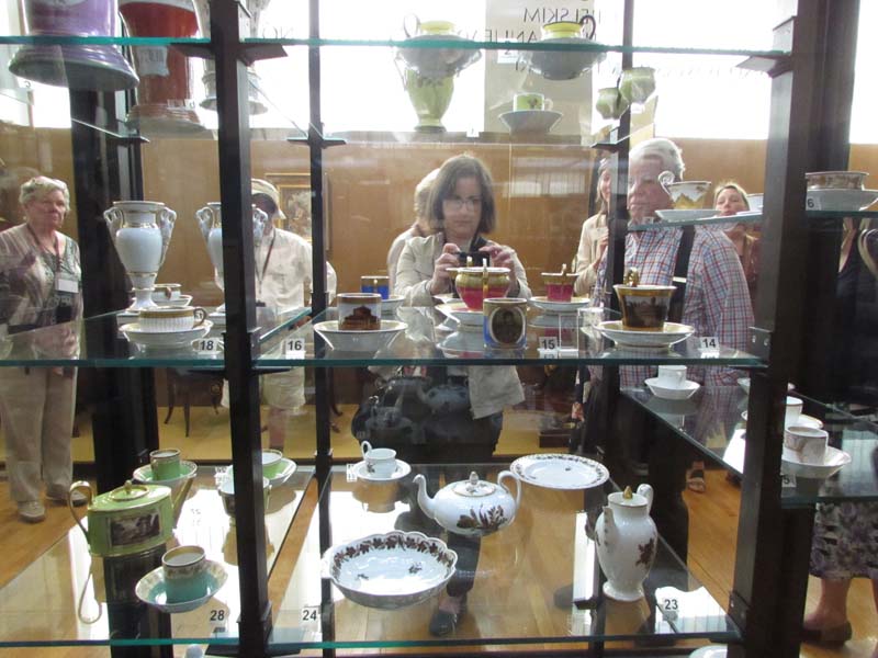 Examining treasures at the National Museum, Kraków.