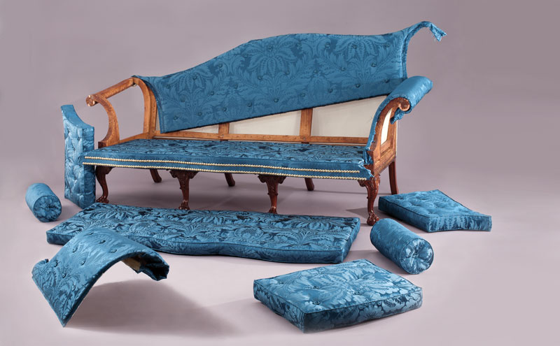 Sofa, England, c. 1760, Mahogany; beech. Courtesy Colonial Williamsburg Foundation