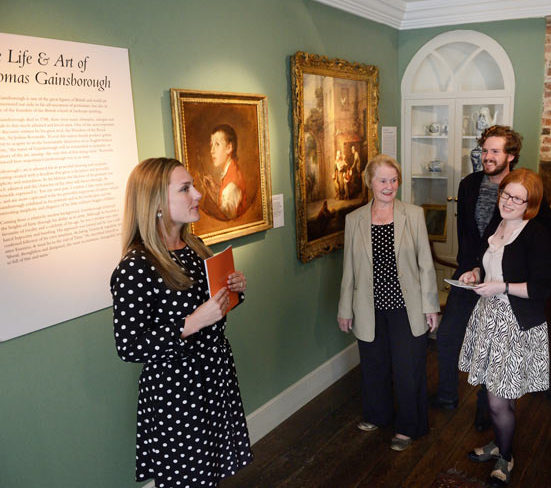 Louisa Brouwer welcomes a group to Gainsborough’s House.
