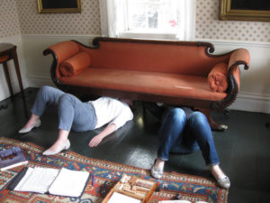 Sarah Parks now oversees interns of her own, teaching them the fine art of peering under furniture as part of the Boston Furniture Archive field survey.