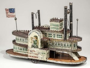 Riverboat Excelsior pull toy, ca. 1870