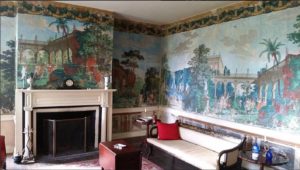 Wallpapered room, the parlor at Piedmont.