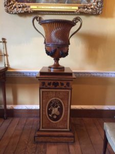 An urn-shaped knife wine cooler, designed by Chippendale for Newby Hall