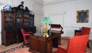 Lord Dumfries’ Study contains a Chippendale writing table from 1759.