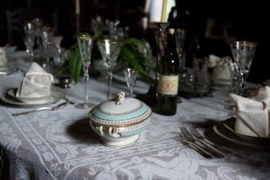 Detail of the Clemens’ porcelain service