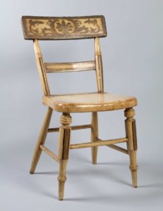 Fig. 5: Painted Side Chair, unknown maker, Baltimore, 1820-1840, probably maple, paint, Maryland Historical Society, Gift of Louise Virginia Cummings Dorcas, 1998.37.1