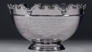 MCNEIL: David Henchman, Silver Monteith, c. 1772–1773. Gift of John Wentworth, Royal Governor of New Hampshire, and friends, to the Reverend Eleazar Wheelock, President of Dartmouth College, and to his successors in that office. Courtesy, Hood Museum of Art, Dartmouth College.