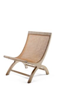 Figure 3. Clara Porset and Xavier Guerrero, Butaca chair, designed 1940s; this example made 1955–56 for Luis Barragán’s Galvez House, Collection of Emilia Guzzy de Galvez, photo by Francisco Kochen