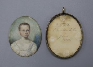 Figure 7. Miniature portrait of Hester High Cantrell by George Harrison Hite, Columbia, SC, 1835, MESDA Object Database file D-33130