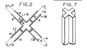 Figure 4. Patent figures for Nathan Shapira’s exhibition panel joint.