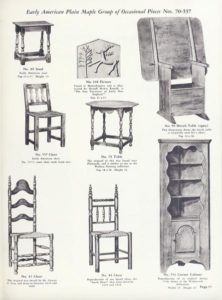 Figure 7. “Early American Plain Maple Group of Occasional Pieces,” Baker Furniture Factories catalog, 1932, p. 77. Courtesy of the Grand Rapids Public Museum.