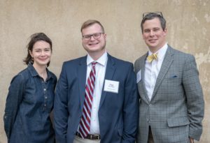 Drew Walton (center) attended the Workshop during his first week as the Decorative Arts Trust Digital Humanities Fellow at the William King Museum of Art, along with his colleague Curator Sarah Stanley and Matthew Thurlow, Executive Director of the Decorative Arts Trust.
