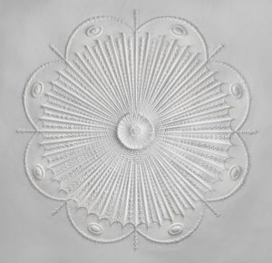 Fig. 7. Neoclassical plaster ceiling installed by Richard Tharpe, 1787.