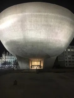 “The Egg,” the Brutalist-style performance space on the Empire State Plaza