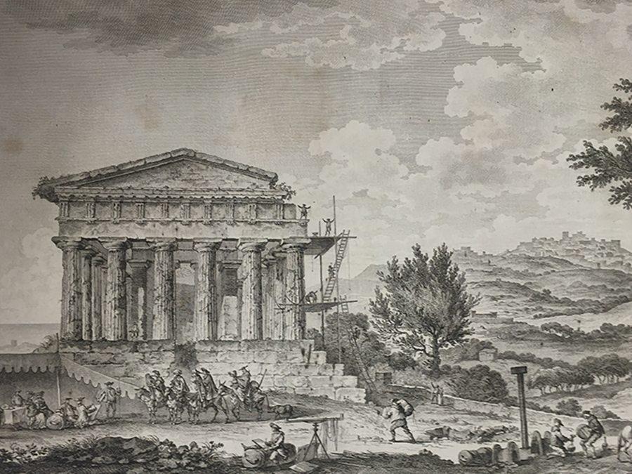 “View of the Temple della Concordia,” drawn Masquelier, engraved by de Ghendt. Courtesy, The Winterthur Library: Printed Book & Periodical Collection.