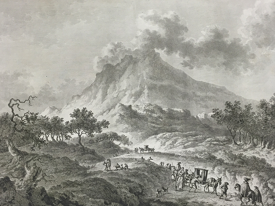 "View of Etna from the Woods," etching by Allix. Courtesy, The Winterthur Library: Printed Book & Periodical Collection.
