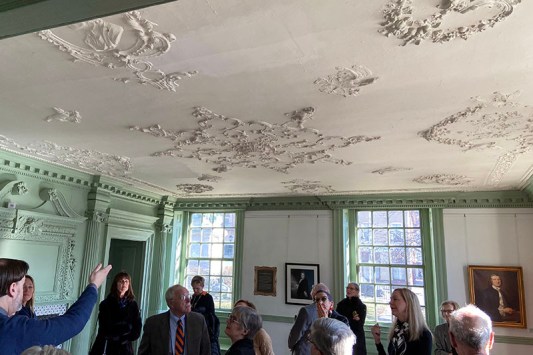 Philipse Manor Hall papier-mâché ceiling