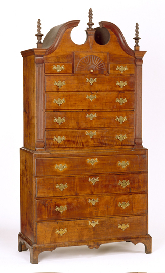 Figure 5. Barrett’s Mill shop, Chest on Chest, c. 1776. Gift of Cummings E. Davis (1886). Courtesy of the Concord Museum. F803.