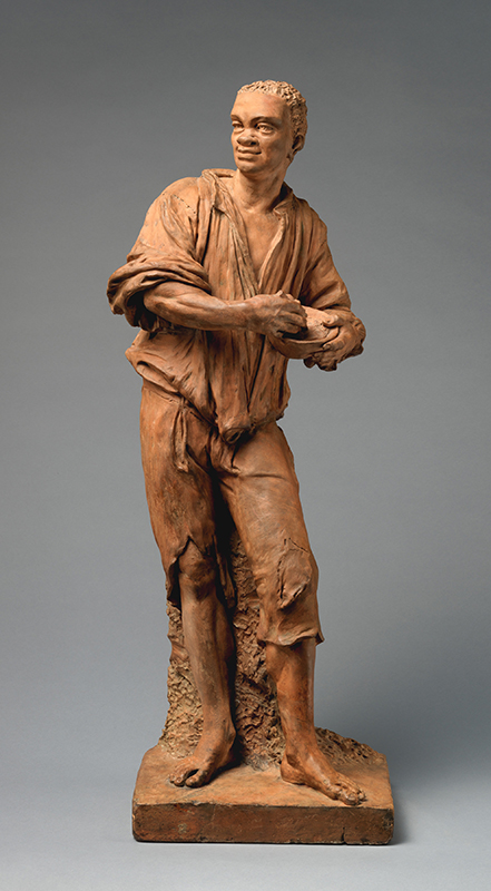 Joseph Willems (Flemish, 1716–1766). Man with a Mixing Bowl, 1736. Terracotta. 29 1/4 × 11 1/2 × 9 in. The Metropolitan Museum of Art, New York, Purchase, Gift of Wildenstein and Co., Inc., by exchange; Josephine Bay Paul and C. Michael Paul Foundation Inc. and Charles Ulrick and Josephine Bay Foundation Inc. Gifts, by exchange; and Gift of Mrs. Russell Sage, by exchange, 2013 (2013.601)