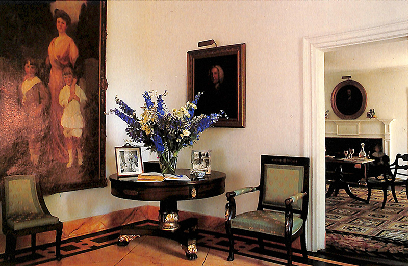 Figure 4. French and New York Empire furniture in the Pavilion’s Entrance Hall, 1988. Courtesy of The Magazine Antiques.