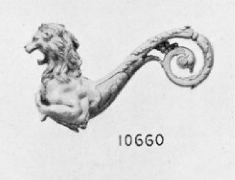 Figures 6 and 7. The hardware in the Dining Room and No. 10660 from the Bricard catalog.