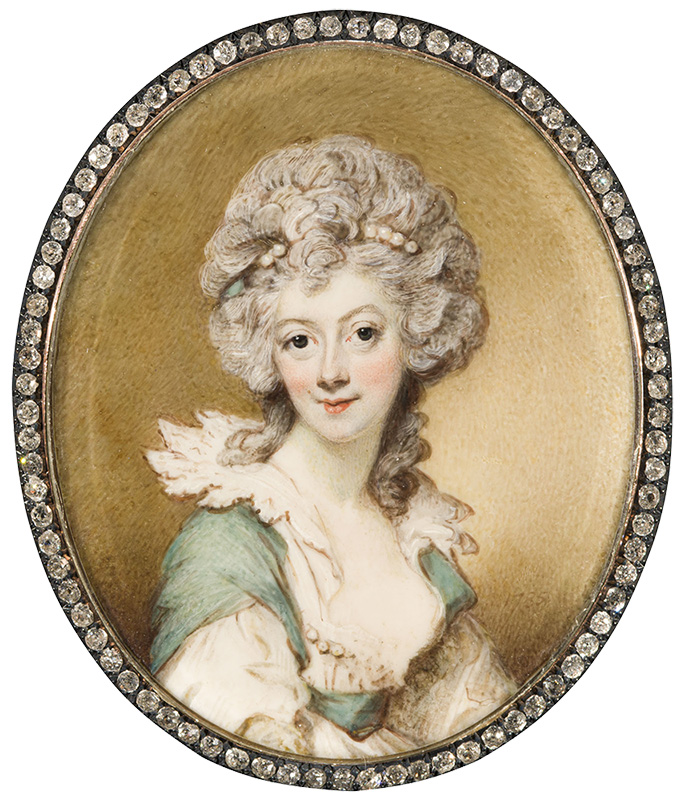Figure 8. Horace Hone (British, 1754–1825), Mrs. Edward Brown, 1785. Watercolor on ivory. 74.458.