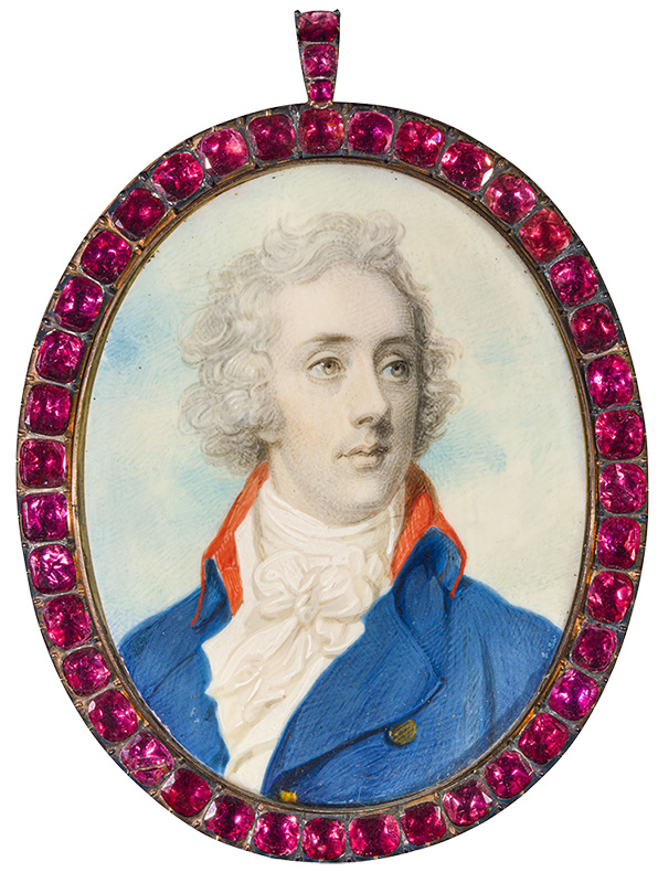 Figure 9. Richard Cosway (British, 1742–1821), William Pitt the Younger, English Prime Minister, c. 1785. Wash on card. 74.385.
