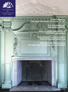 The magazine cover features the interior of the Philipse Manor Hall in New York, which members visited in January 2020.