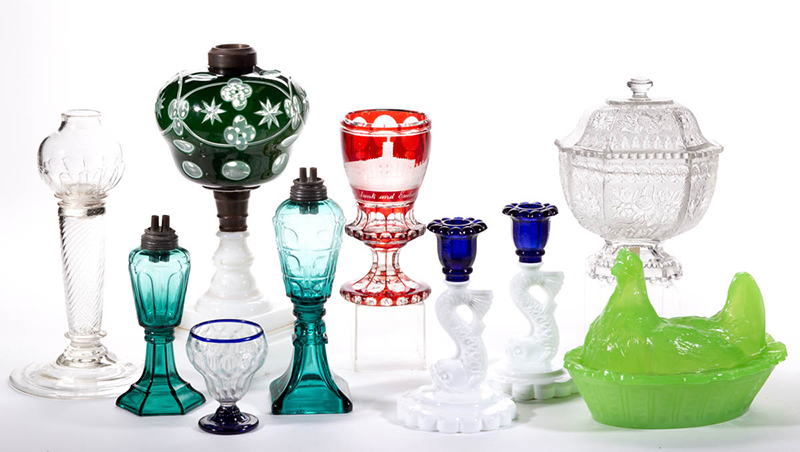 Sample of over 700 lots of 18th and 19th century glass and lighting to be sold November 12.
