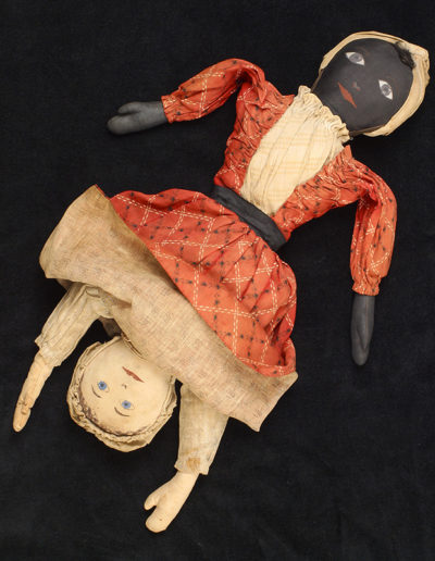Topsy-turvy doll, United States, 1890-1905. Textile, paint. Courtesy the New-York Historical Society, Gift of Katharine Prentis Murphy, 1961.