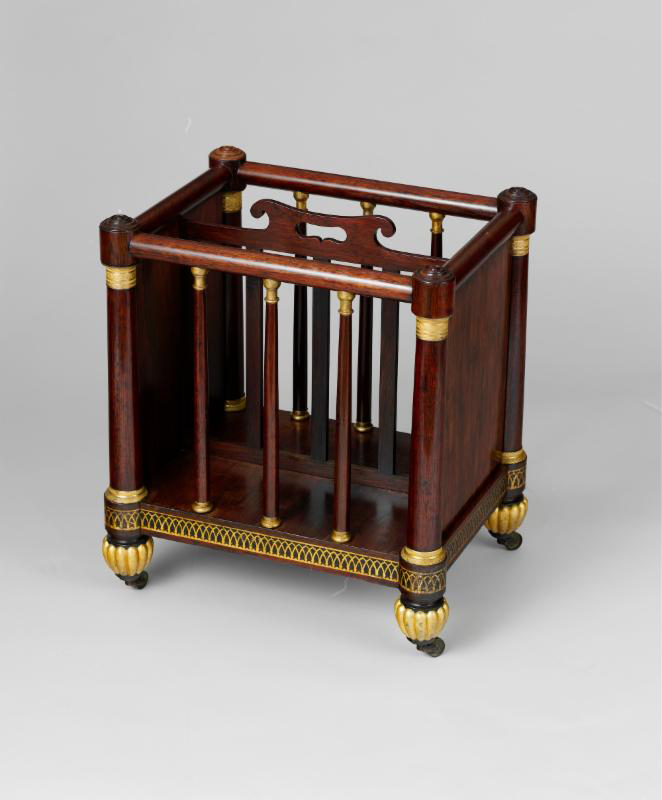 Duncan Phyfe, Canterbury, c. 1820, New York. Mahogany and rosewood veneer with gilt decoration. Collection of Classical American Homes Preservation Trust, Accession No. 00419.