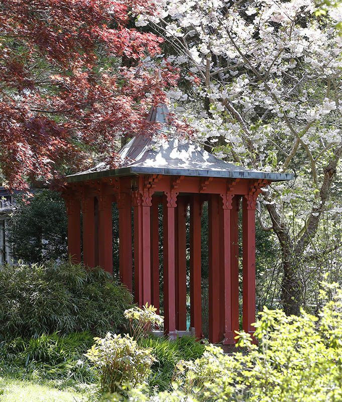 Figure 4. The Chinese temple in Long Hill’s renowned garden. Photograph by Winslow Townson.