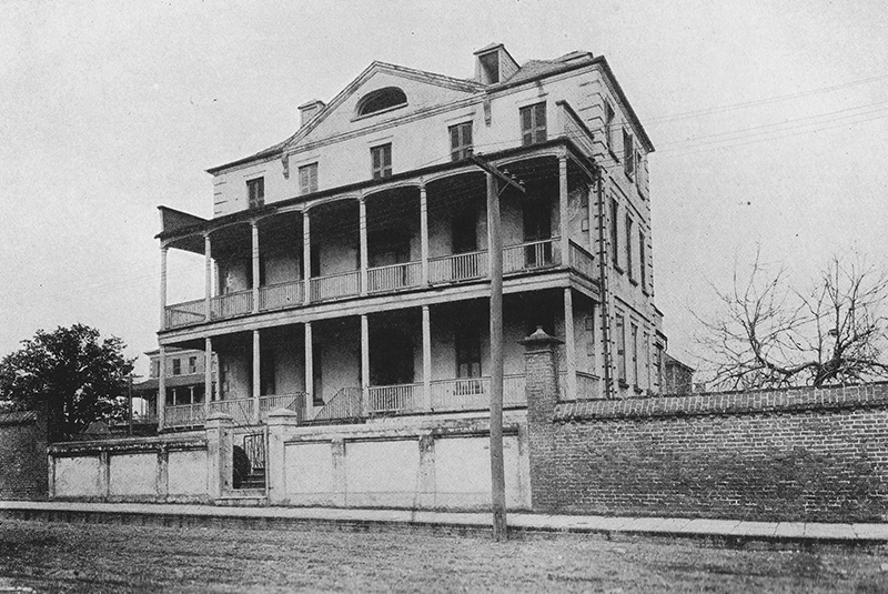 Figure 5. The Isaac Ball mansion in Charleston c. 1920, before it was torn down, as recorded in Harriette Kershaw Leiding’s Historic Houses of South Carolina, 1921.