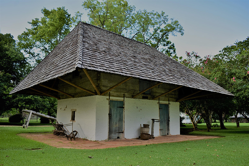 Figure 7. Exterior of African House on the Melrose Plantation, Natchitoches, LA, which is home to the Clementine Hunter murals. Courtesy Melrose Foundation.