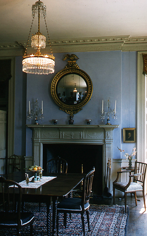 Figure 7. The dining room of the Isaac Ball mansion as installed by the Sedgwick family at Long Hill.