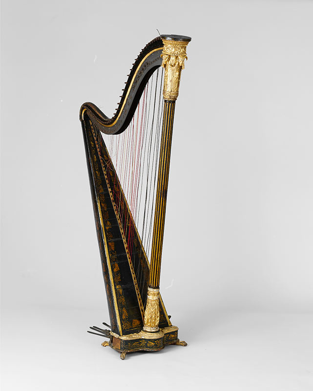 Barry, Pedal Harp, c. 1800, London. Wood, various metals. Collection of Classical American Homes Preservation Trust, Accession No. 00600.