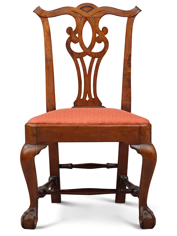 Chippendale Carved Mahogany Compass Seat Side Chair attributed to John Townsend c. 1770