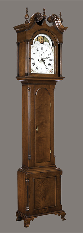 Attributed to Daniel Spencer, Kentucky tall case clock, c. 1792, Lexington, KY.