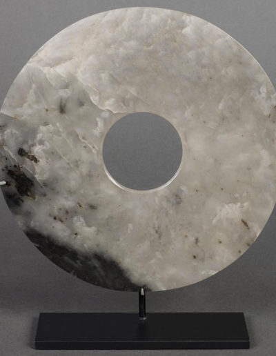 Bi, c. 2100-1600 BCE, Chinese. Jade. Gift of Barry Fitzmorris, FIA 2011.253.