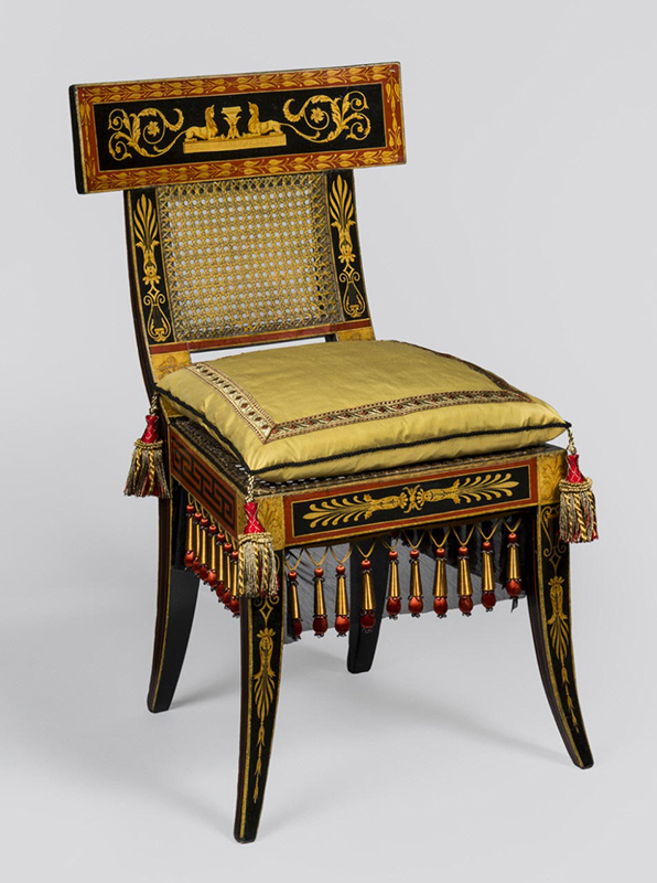 Made by John Aitken, designed by Benjamin Henry Latrobe, Side Chair, 1808. 1935-13-9.