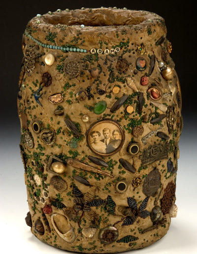 Memory Vessel With Encased Photograph, after 1933, mixed media on ceramic. SAAM 1986.65.308. Gift of Wade Hemphill Jr and museum purchase made possible by Ralph Cross Johnson.