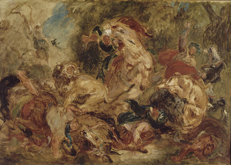 LINDEN: Eugène Delacroix, The Lion Hunt, 1854. Musée d’Orsay.