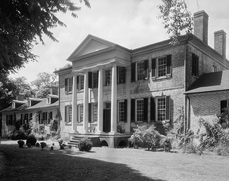 Sabine Hall in Richmond County, VA, in 1932. Historic American Buildings Survey (Library of Congress). Photo by Frances Benjamin Johnston.