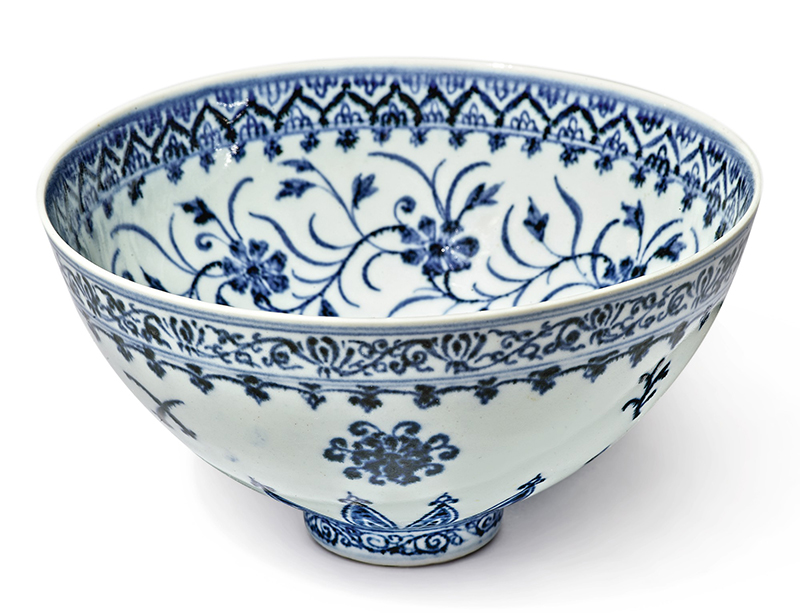Figure 5. ‘Floral’ Bowl, Ming dynasty, Yongle period, China. Porcelain. Lot 130, Sotheby’s Important Chinese Art Sale, March 2021.