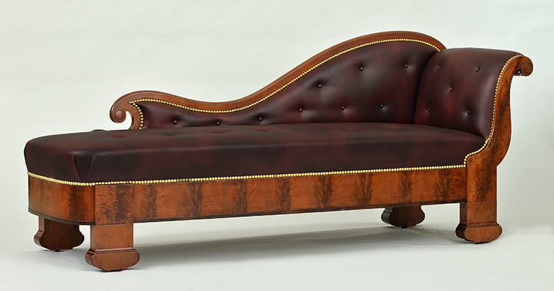 Figure 4. Duncan Phyfe & Son, Couch, 1841. Walnut and walnut veneer. CAHPT, Acc. No. 2018.728.