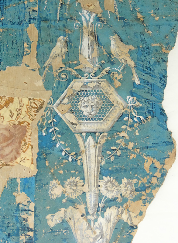 Figure 4. Although a manufacturer has not yet been identified, Margaret Pritchard concluded that this wallpaper was likely made in France.
